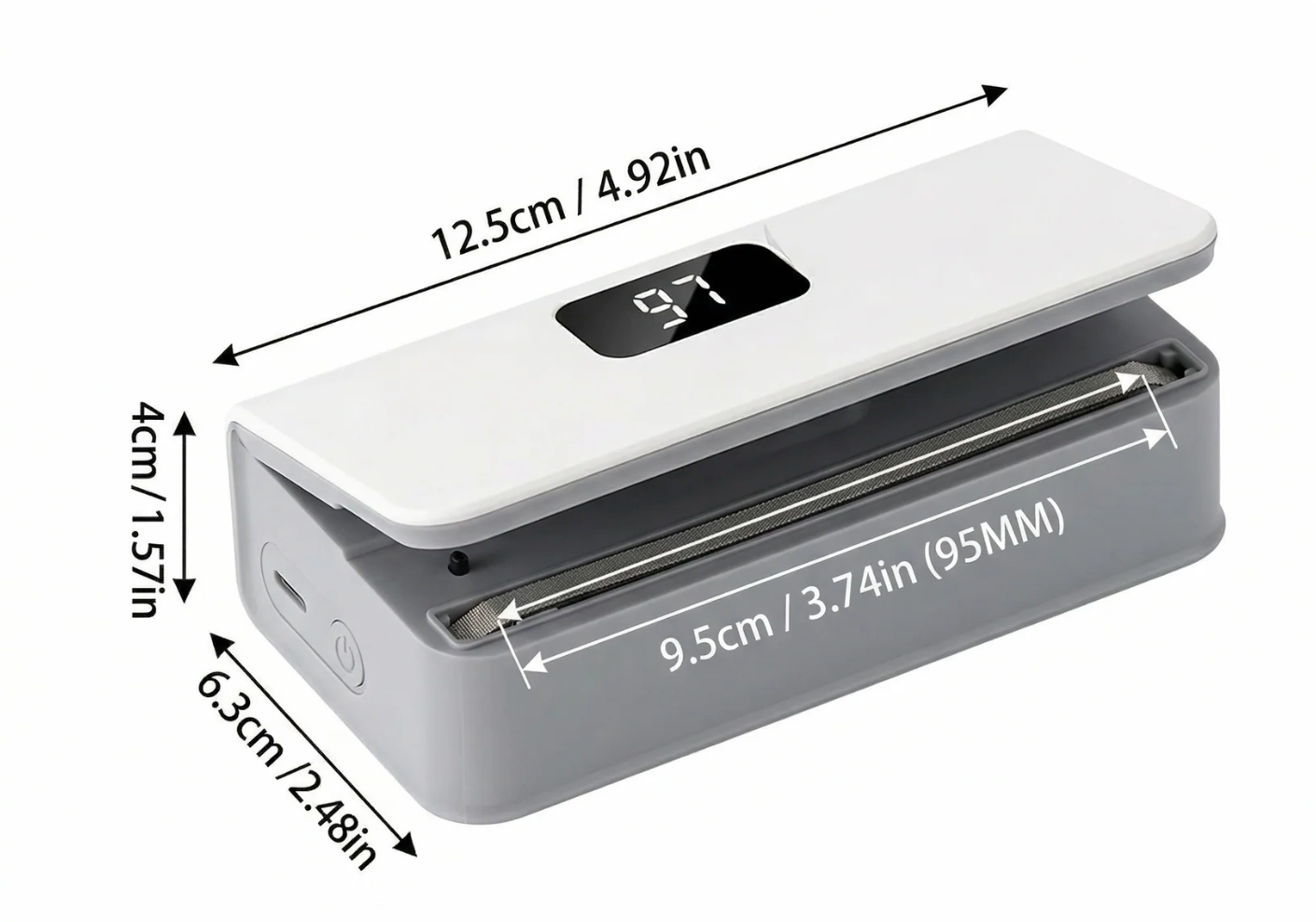 Compact Magnetic Bag Sealer dimensions